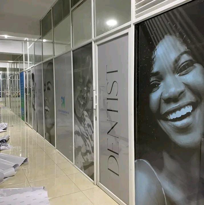 Dental Clinic Glass Branding